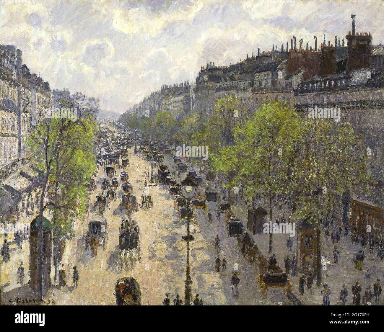 Camille Pissarro - Boulevard Montmartre, Spring Stock Photo