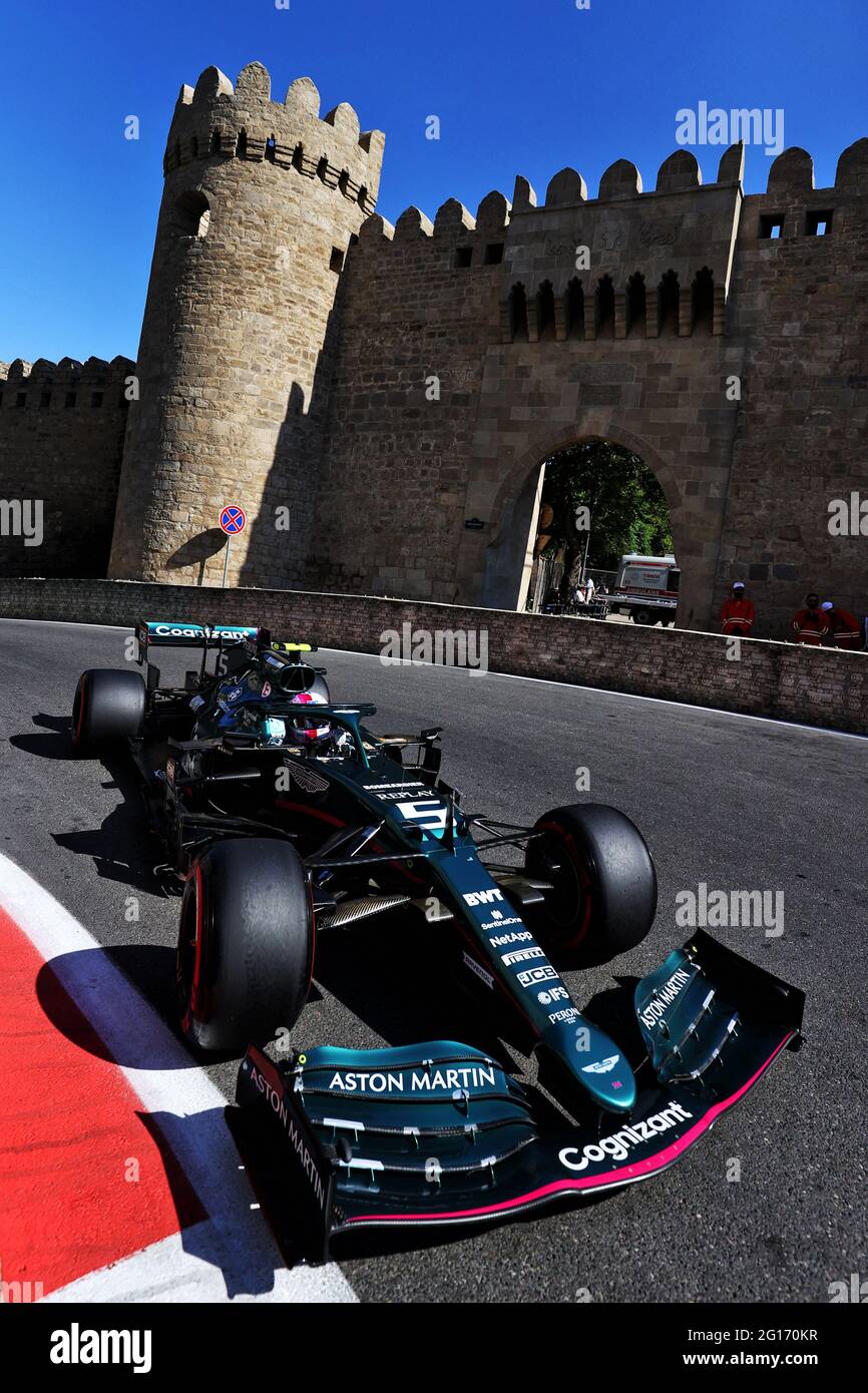 Baku, Azerbaijan. 05th June, 2021. Sebastian Vettel (GER) Aston Martin F1 Team AMR21. Azerbaijan Grand Prix, Saturday 6th June 2021
