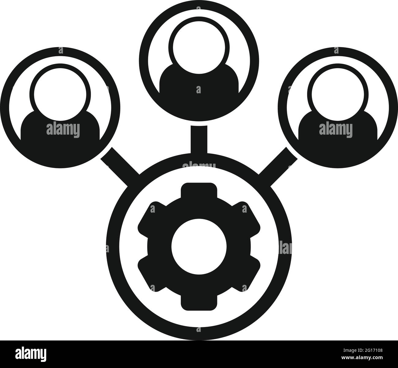 Outsource icon, simple style Stock Vector