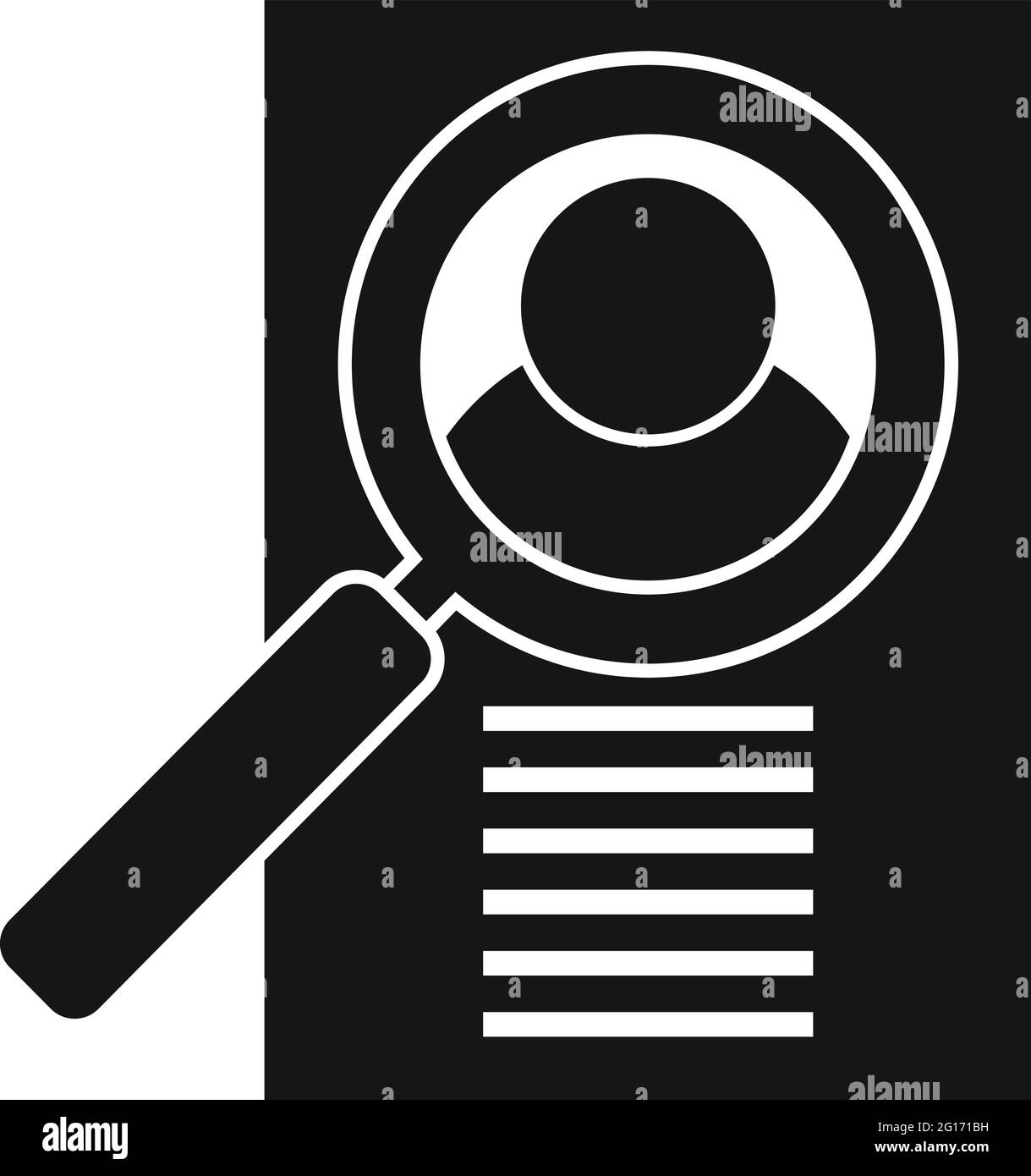 Outsource cv paper icon, simple style Stock Vector