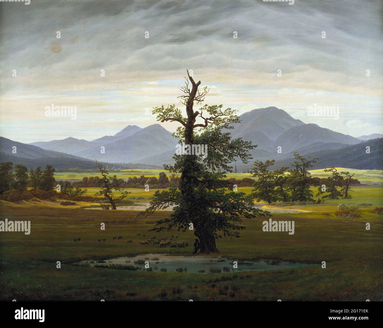 Caspar David Friedrich - Der einsame Baum Stock Photo
