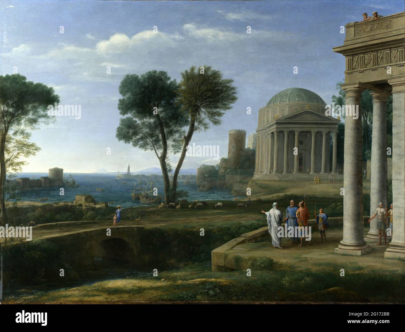 Landscape with aeneas at delos lorrain hi-res stock photography and
