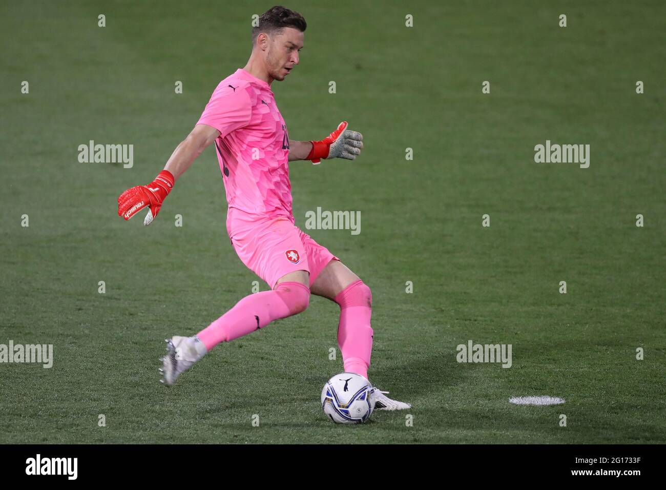 Bologna, Italy, 4th June 2021. Jiri Pavlenka of Czech Republic during the International Football Friendly match at Stadio Dall'Ara, Bologna. Picture credit should read: Jonathan Moscrop / Sportimage Stock Photo