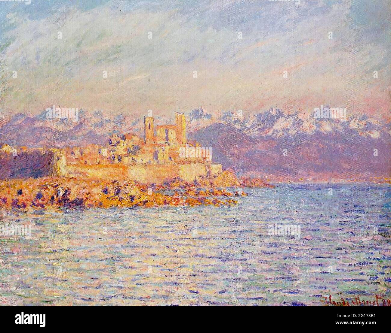 Zerbino Design 1art1 Claude Monet – Antibes Vista Da La Salis, 1888 – 70x50 Cm