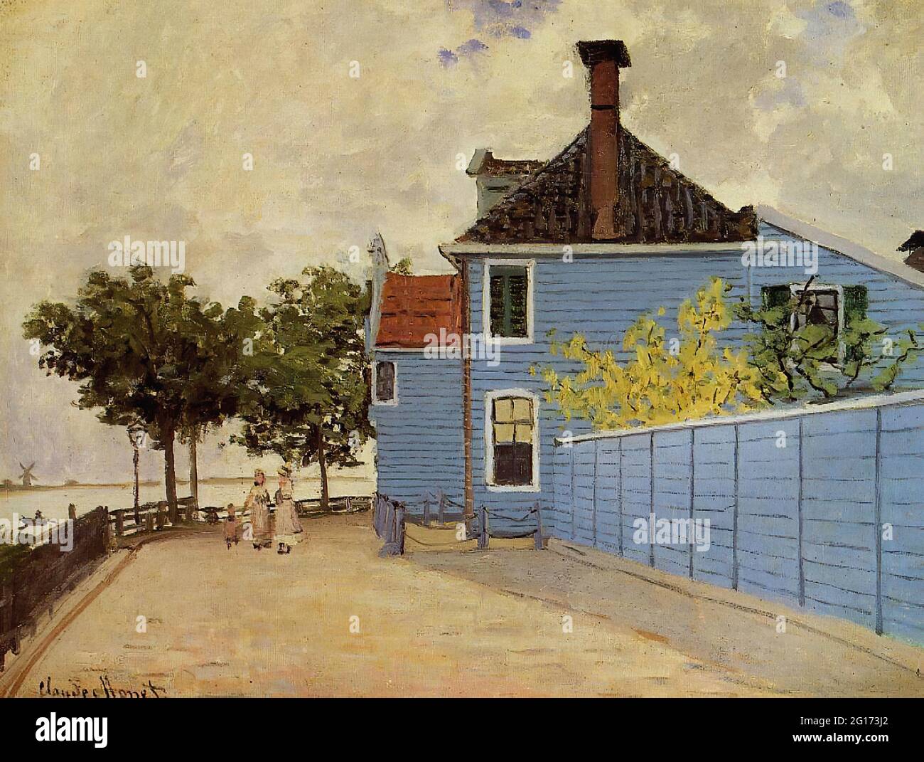 Claude Monet - Blue House Zaandam 1871 Stock Photo - Alamy