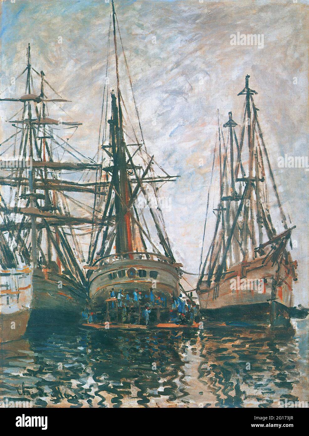 Claude Monet - Boats Rapair 1873 Stock Photo - Alamy