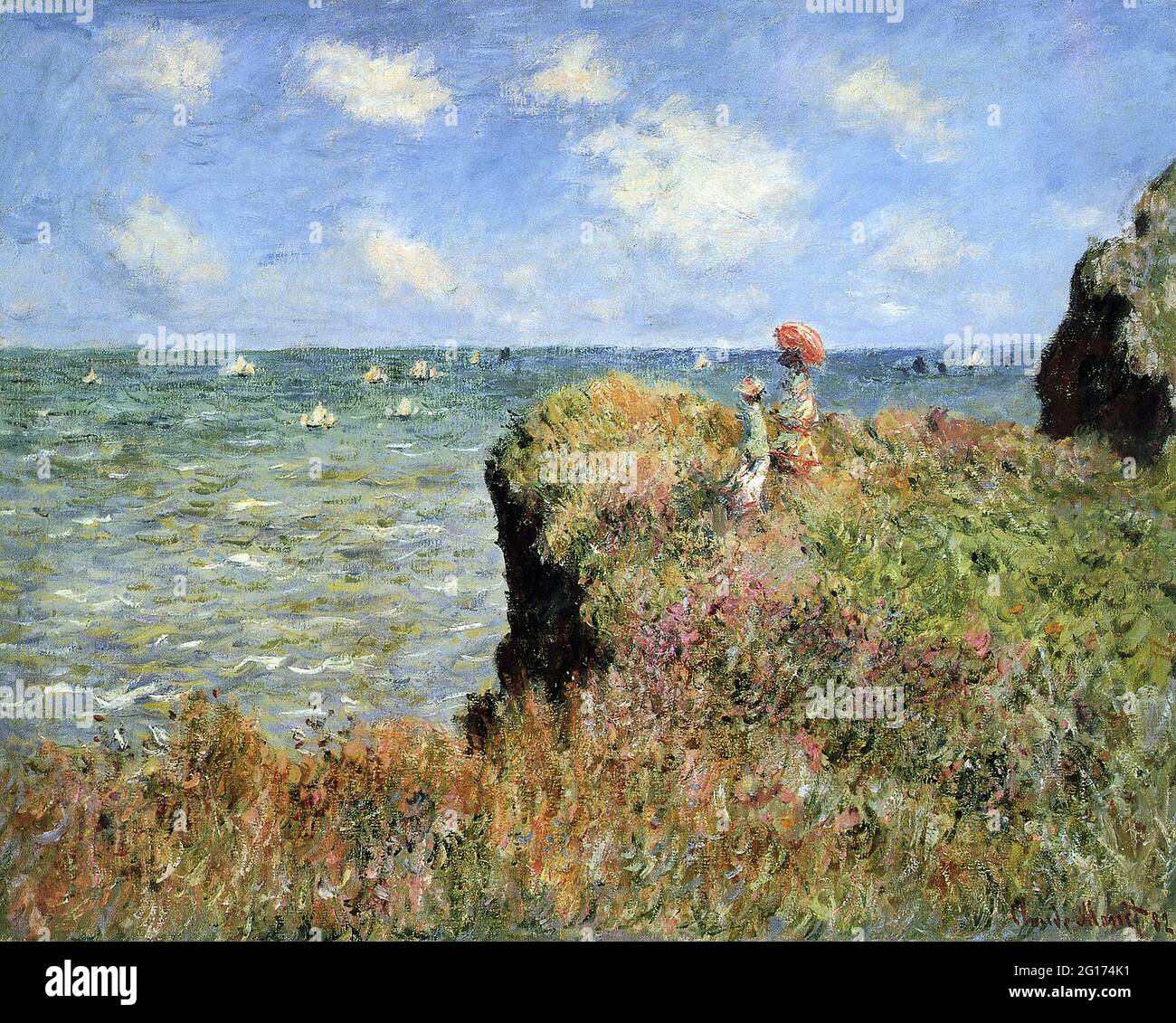 Claude Monet - Cliff Walk at Pourville Stock Photo - Alamy