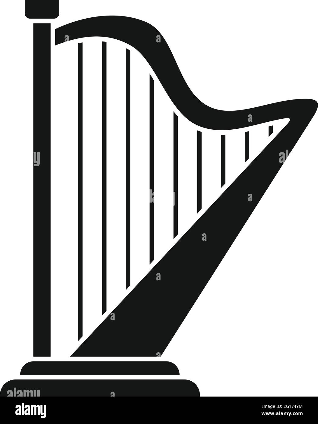 Harp national symbol of ireland Black and White Stock Photos & Images