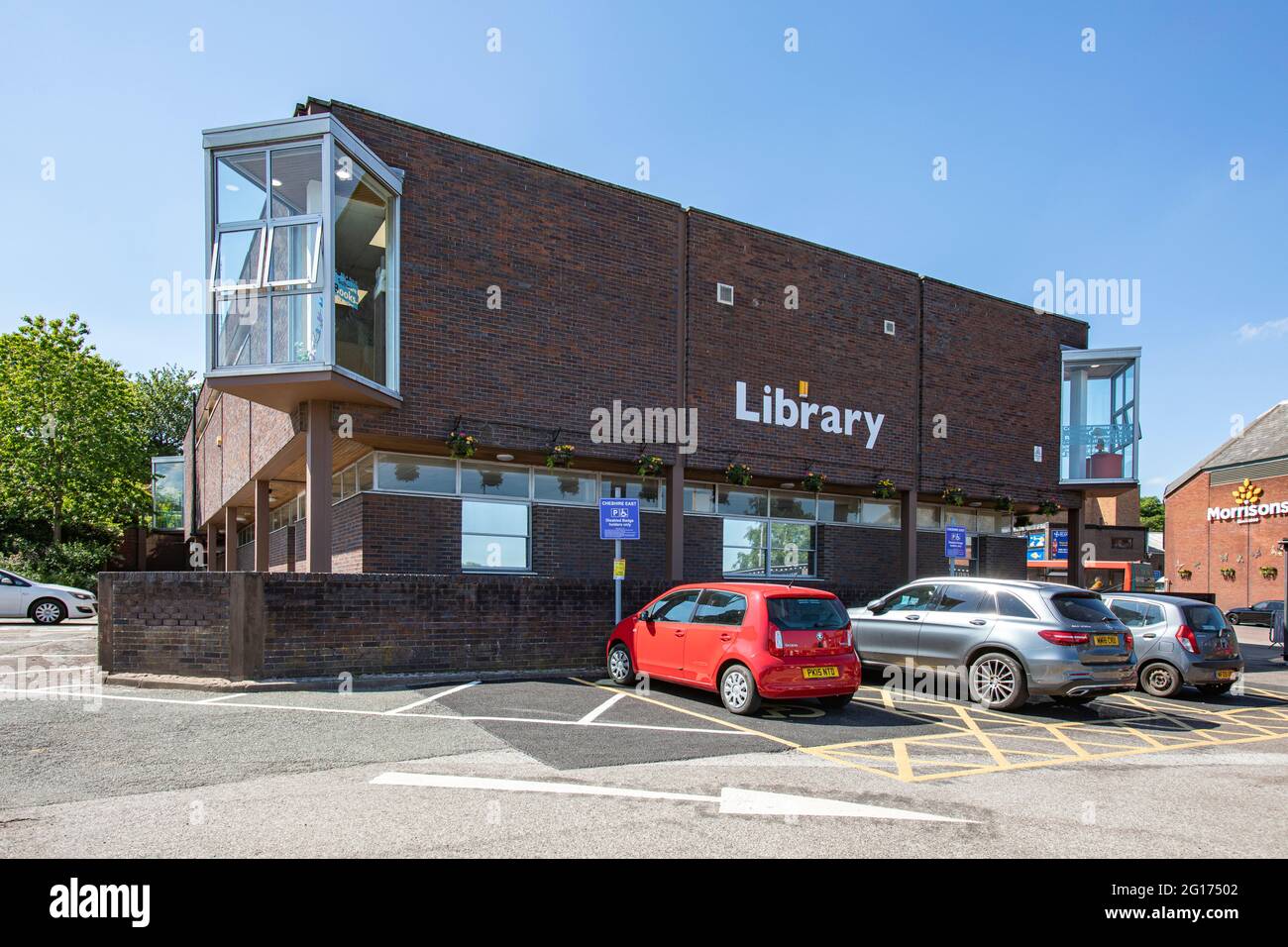 Library in town centre of Congleton Cheshire UK Stock Photo