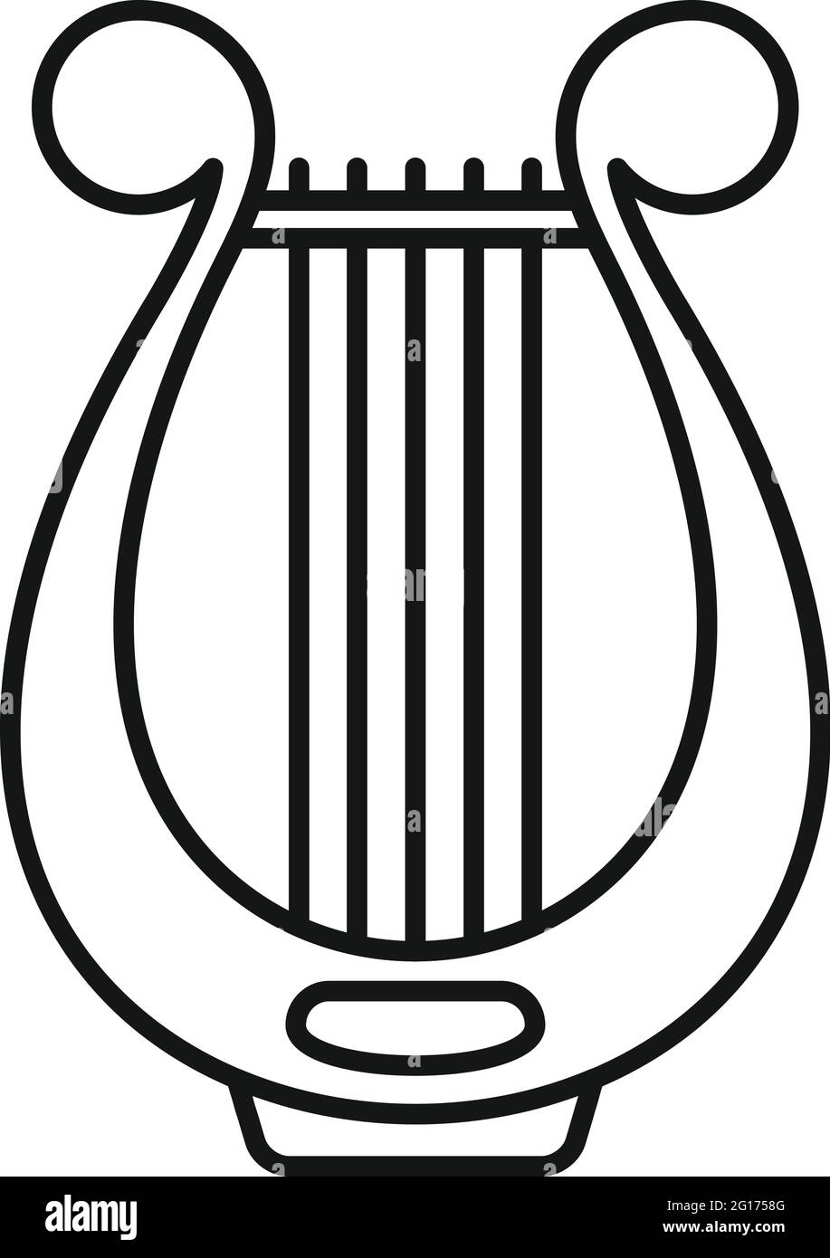 Harp instrument icon, outline style Stock Vector Image & Art Alamy