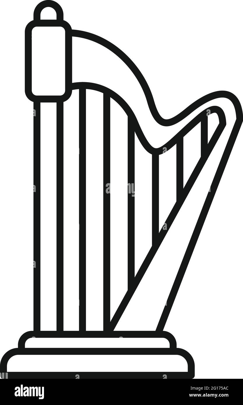 Harp school icon, outline style Stock Vector Image & Art Alamy