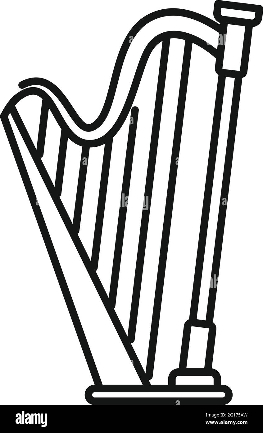 Harp irish icon, outline style Stock Vector Image & Art Alamy