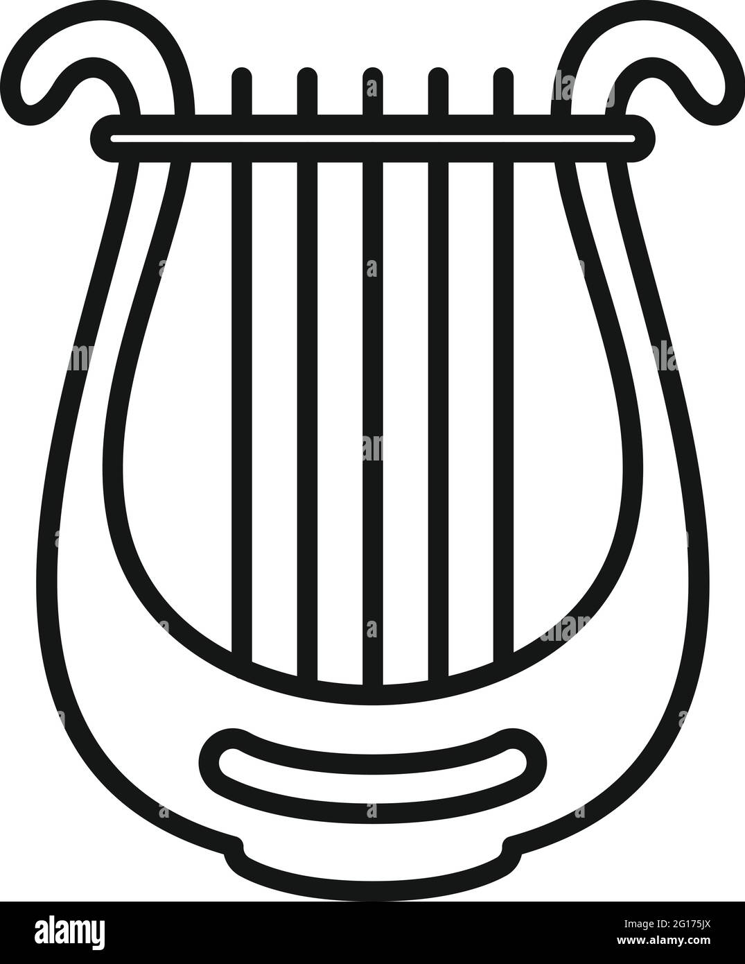 Harp musical icon, outline style Stock Vector Image & Art Alamy