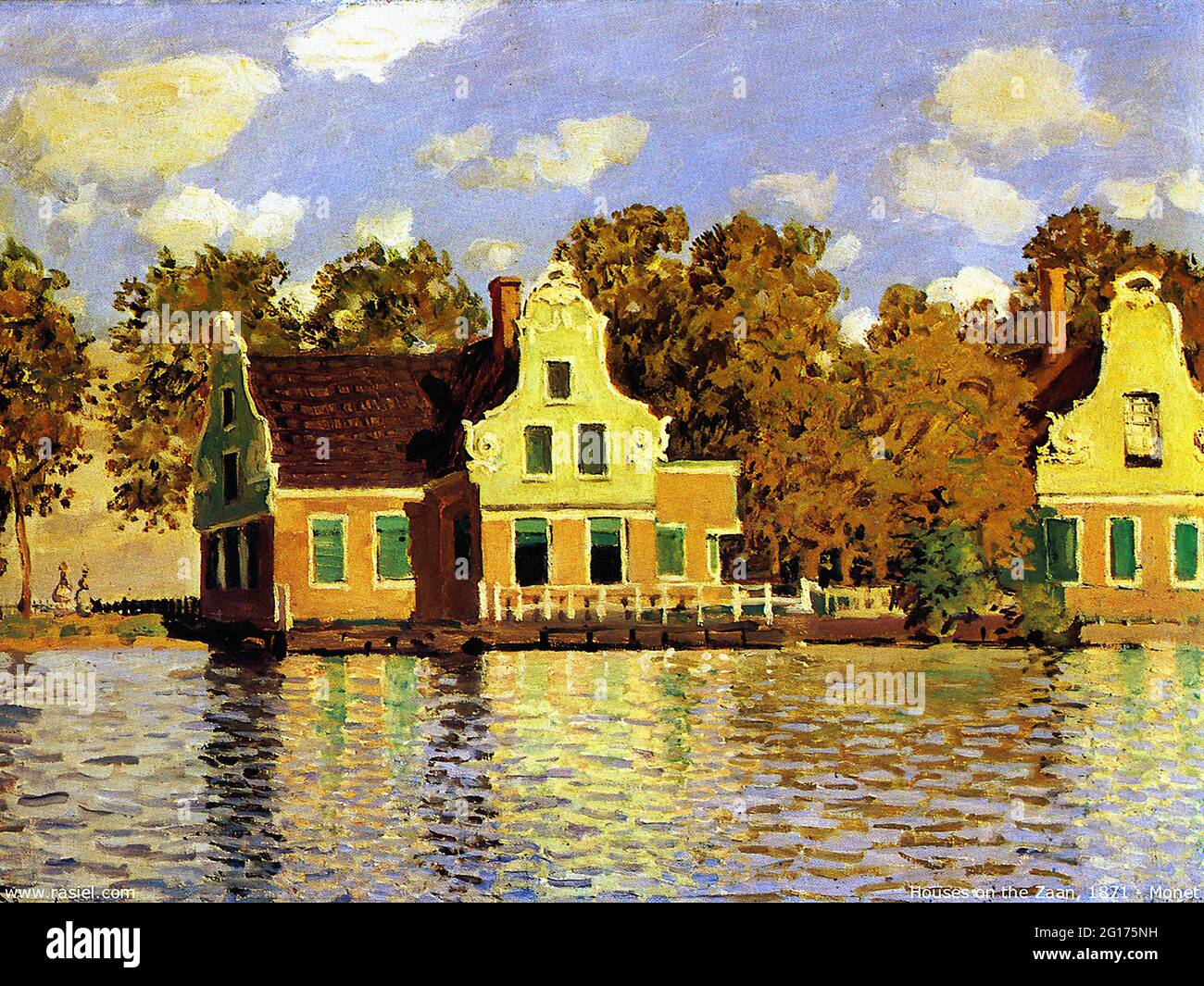 Claude Monet - Houses Zaan River Zaandam 1871 Stock Photo - Alamy