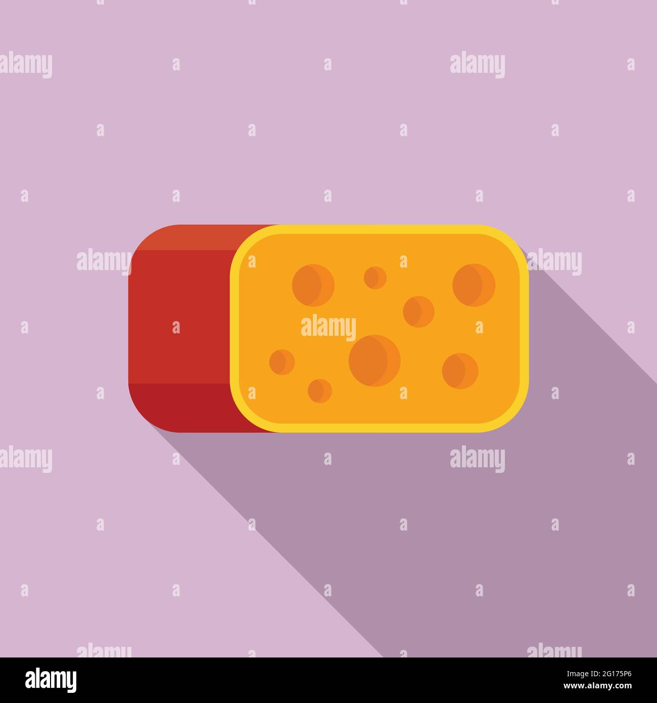Cheese slice icon, flat style Stock Vector Image & Art - Alamy