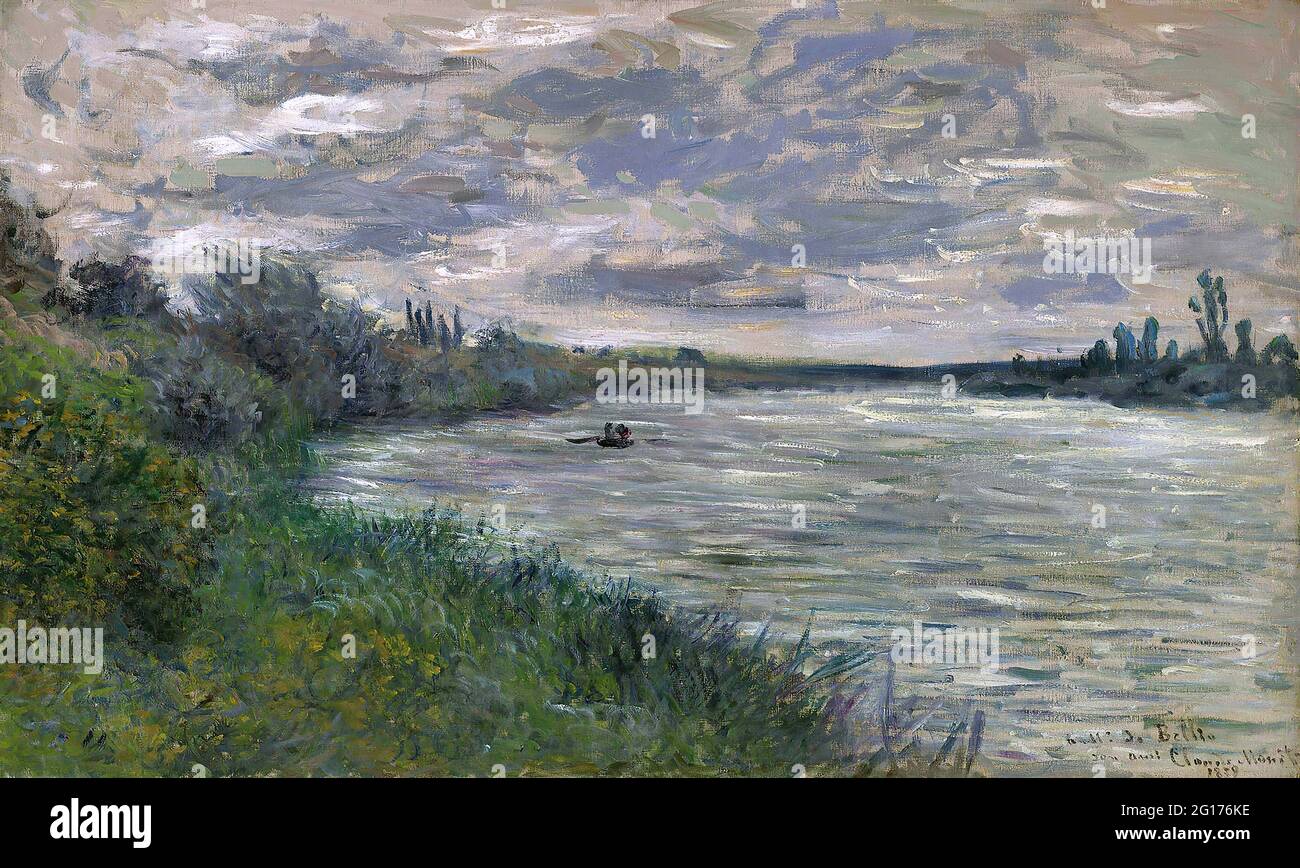 Claude Monet - La Seine Prs De Vtheuil Temps Orageux Stock Photo - Alamy