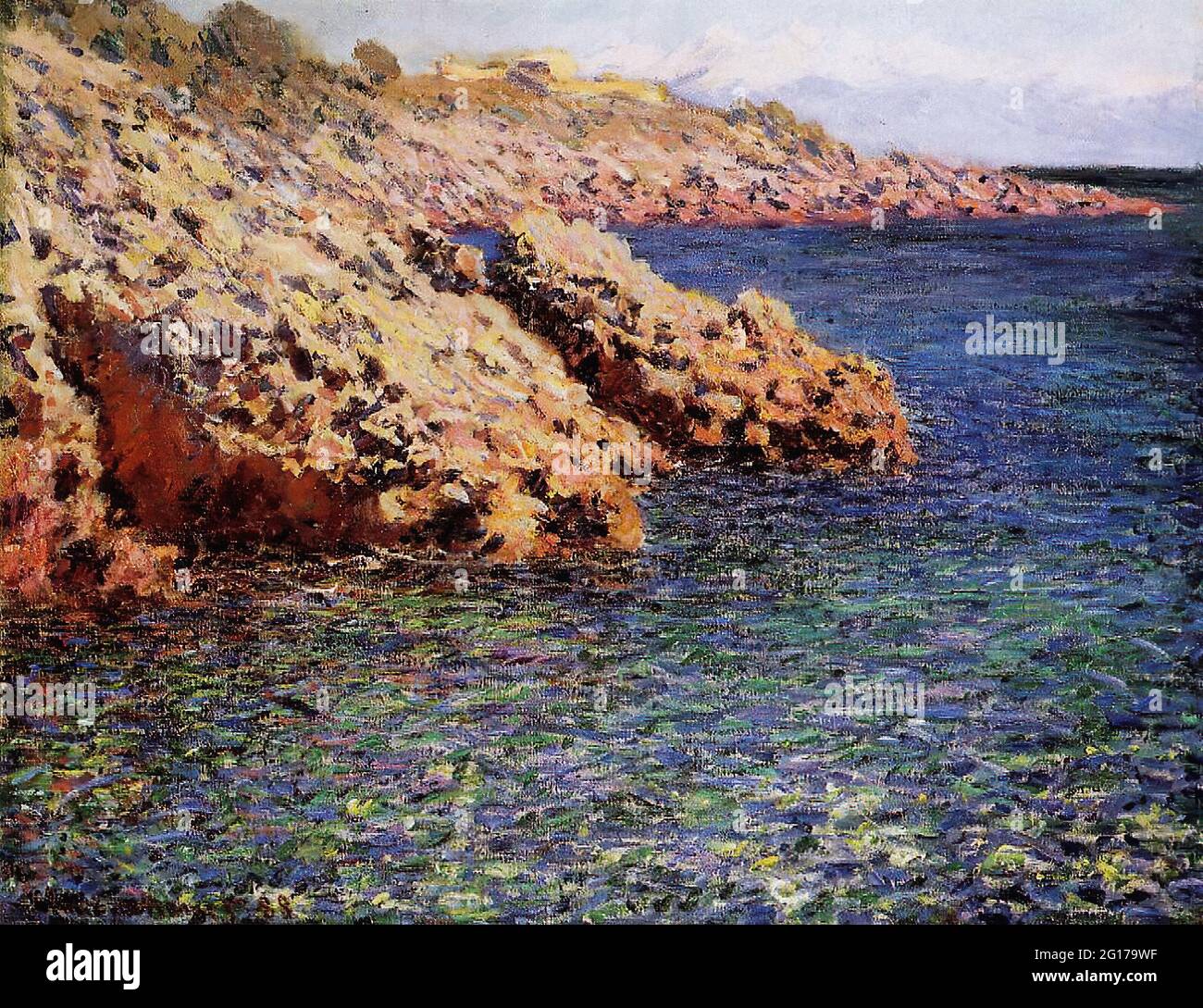 Claude Monet - Rocks Mediterranean Coast 1888 Stock Photo - Alamy