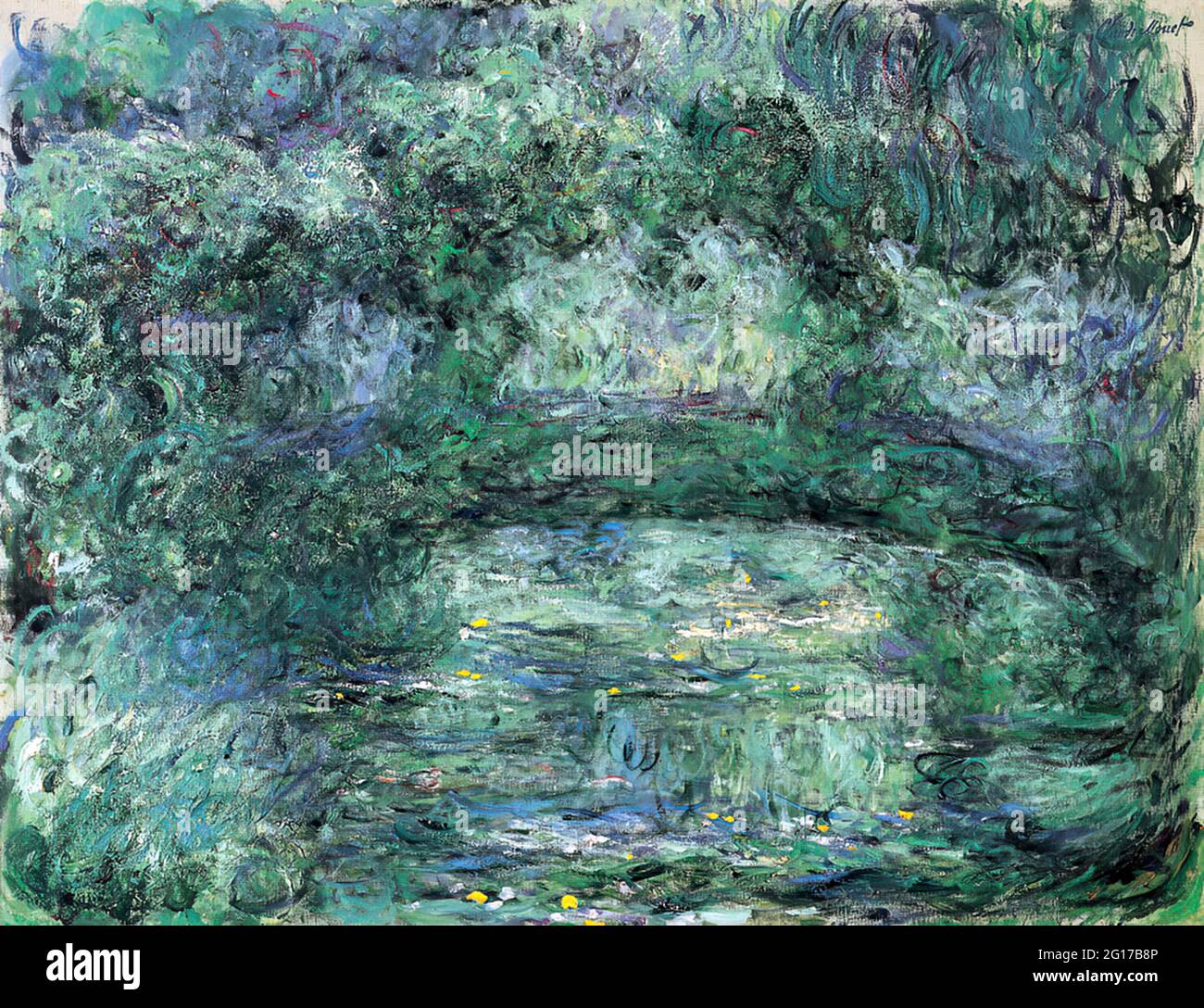Mn Cross Sttch Pattern ART The Japanese Footbrdge By Claude Monet