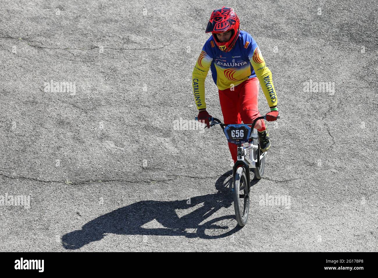 Psychologically shit Picket Ian MORILLO ALVAREZ of Spain competes in the UEC BMX European Cup Round 2  at the BMX Olympic Arena on May 2nd 2021 in Verona, Italy Stock Photo -  Alamy