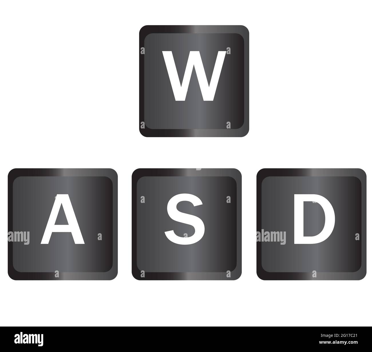 WASD keyboard gaming buttons. WASD computer keyboard sign. gaming and ...