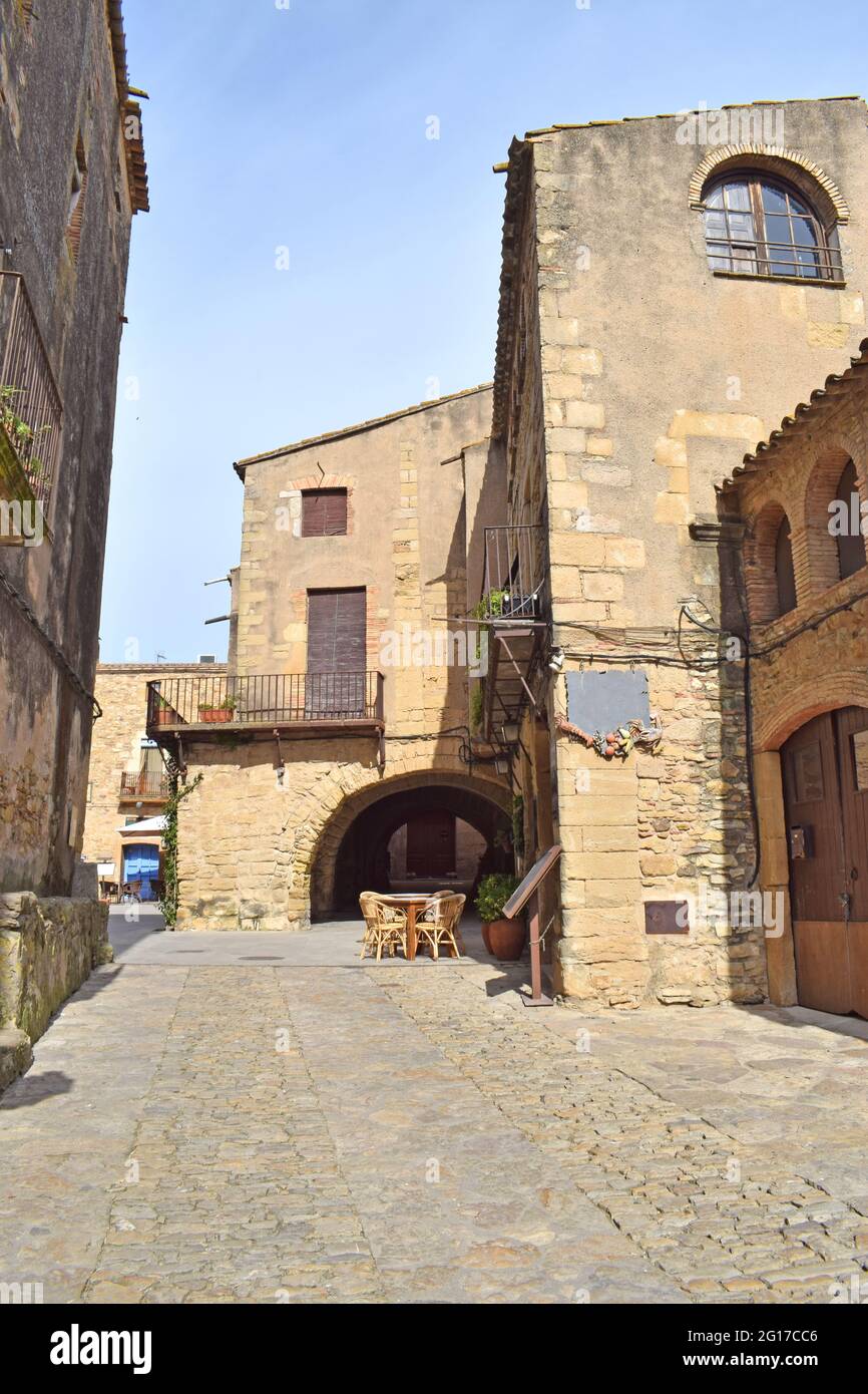 Peratallada medieval town, Gerona Spain Stock Photo