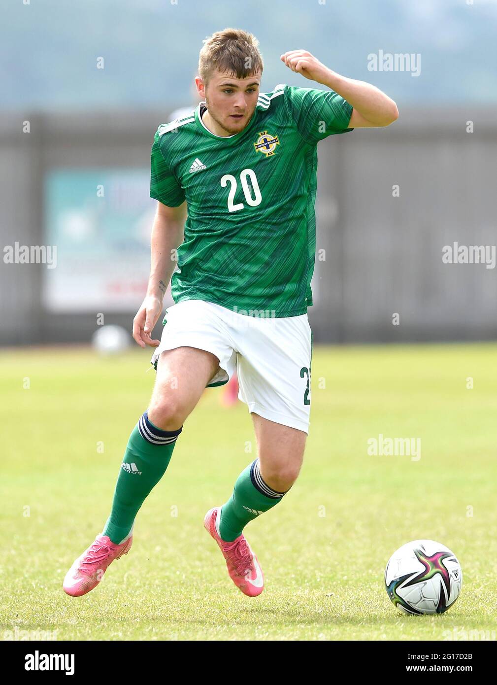 Northern Ireland's Ryan Waide in action during the International Friendly at C&G Systems Stadium, Dumbarton. Picture date: Saturday June 5, 2021. Stock Photo