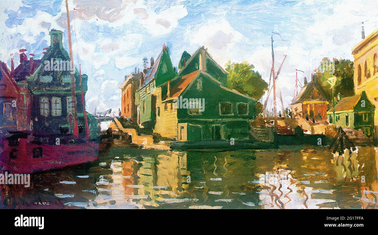 Claude Monet - Zaandam Canal 1871 Stock Photo - Alamy
