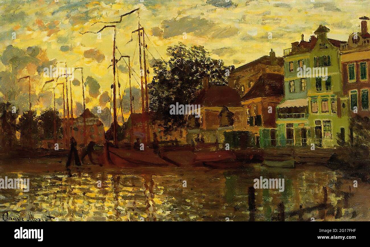 Claude Monet - Zaandam Dike Evening 1871 Stock Photo - Alamy