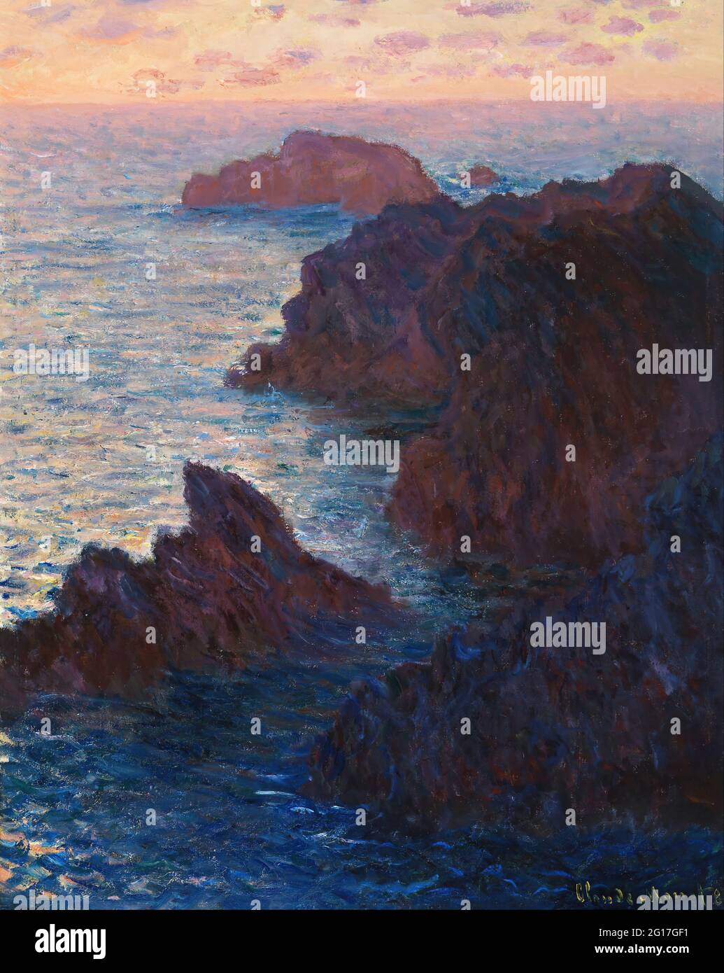 Claude Monet - Rocks at Belle-lle, Port-Domois Stock Photo - Alamy