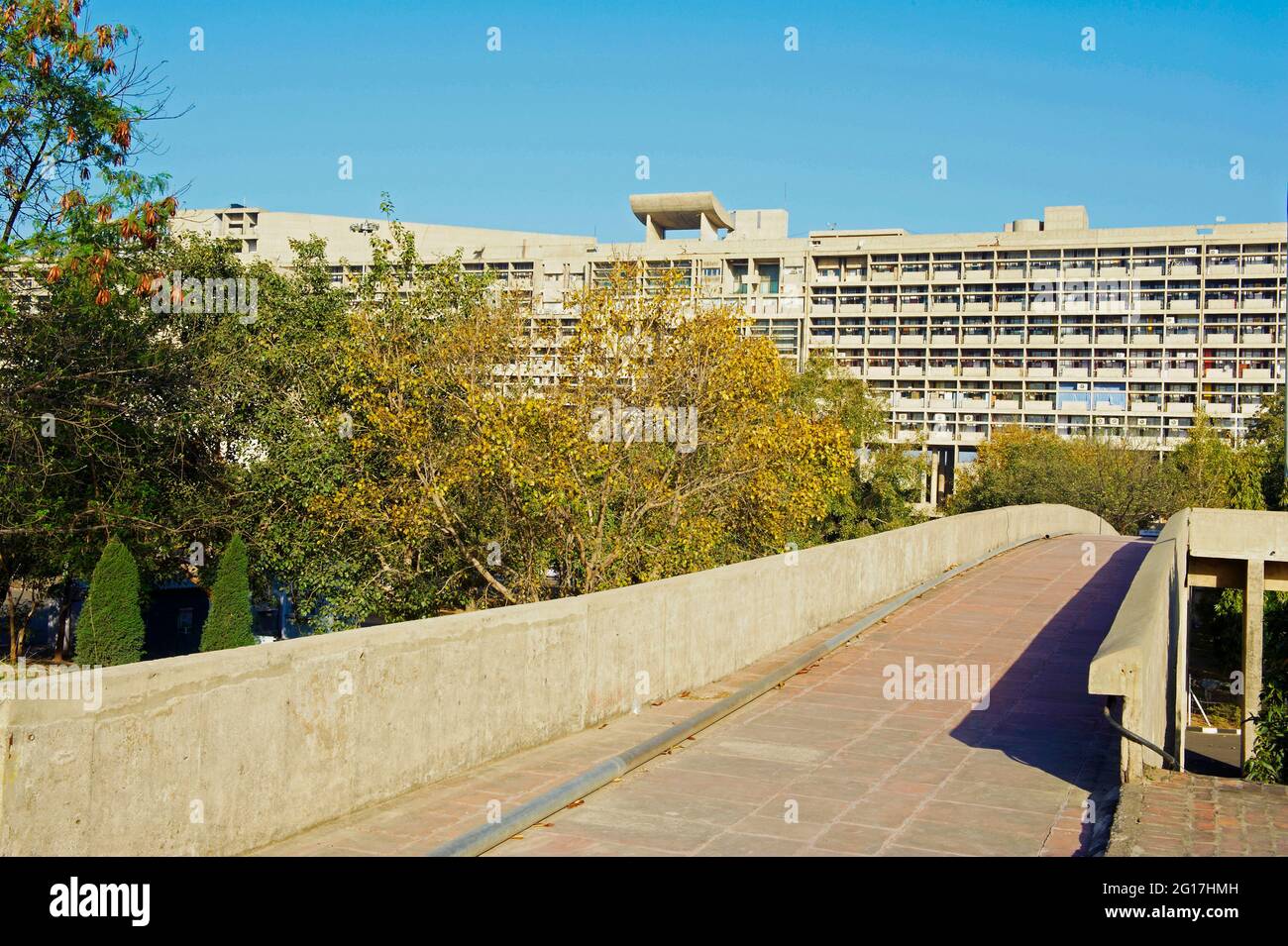 India, Punjab and Haryana, Chandigarh, Secretariat Building, architect Le Corbusier Stock Photo