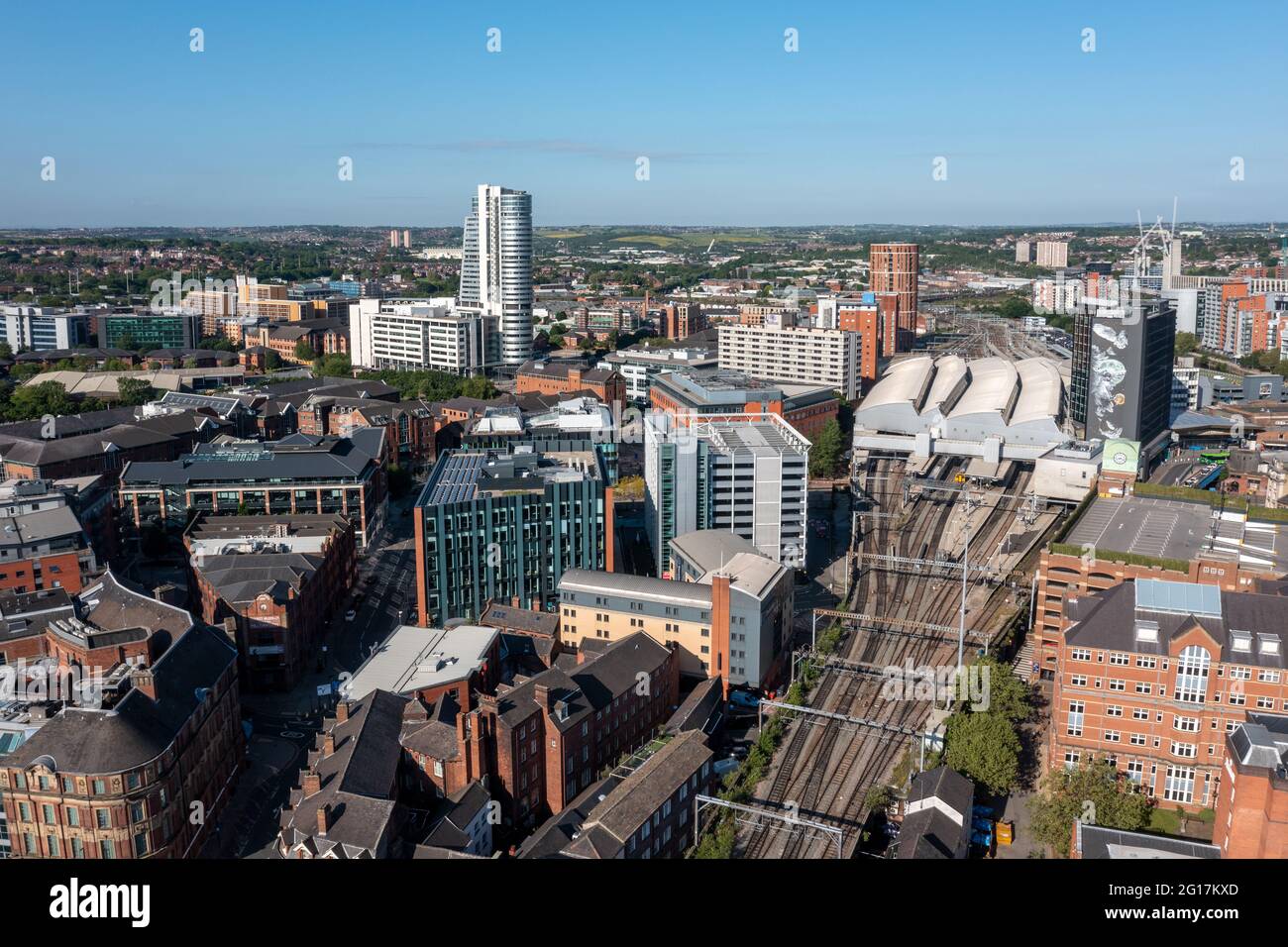 Bridgewater place and an Aerial view of Leeds City Centre from the