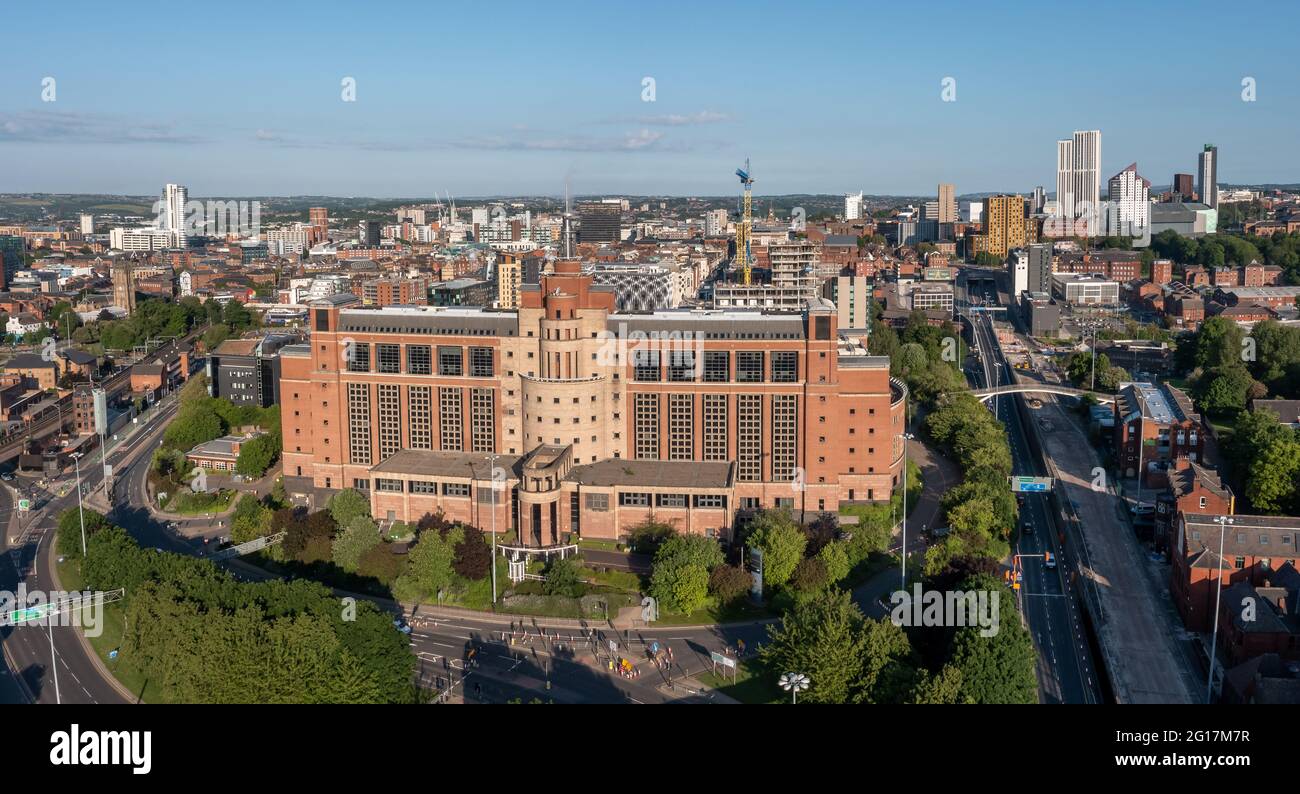 Bridgewater place and an Aerial view of Leeds City Centre from the
