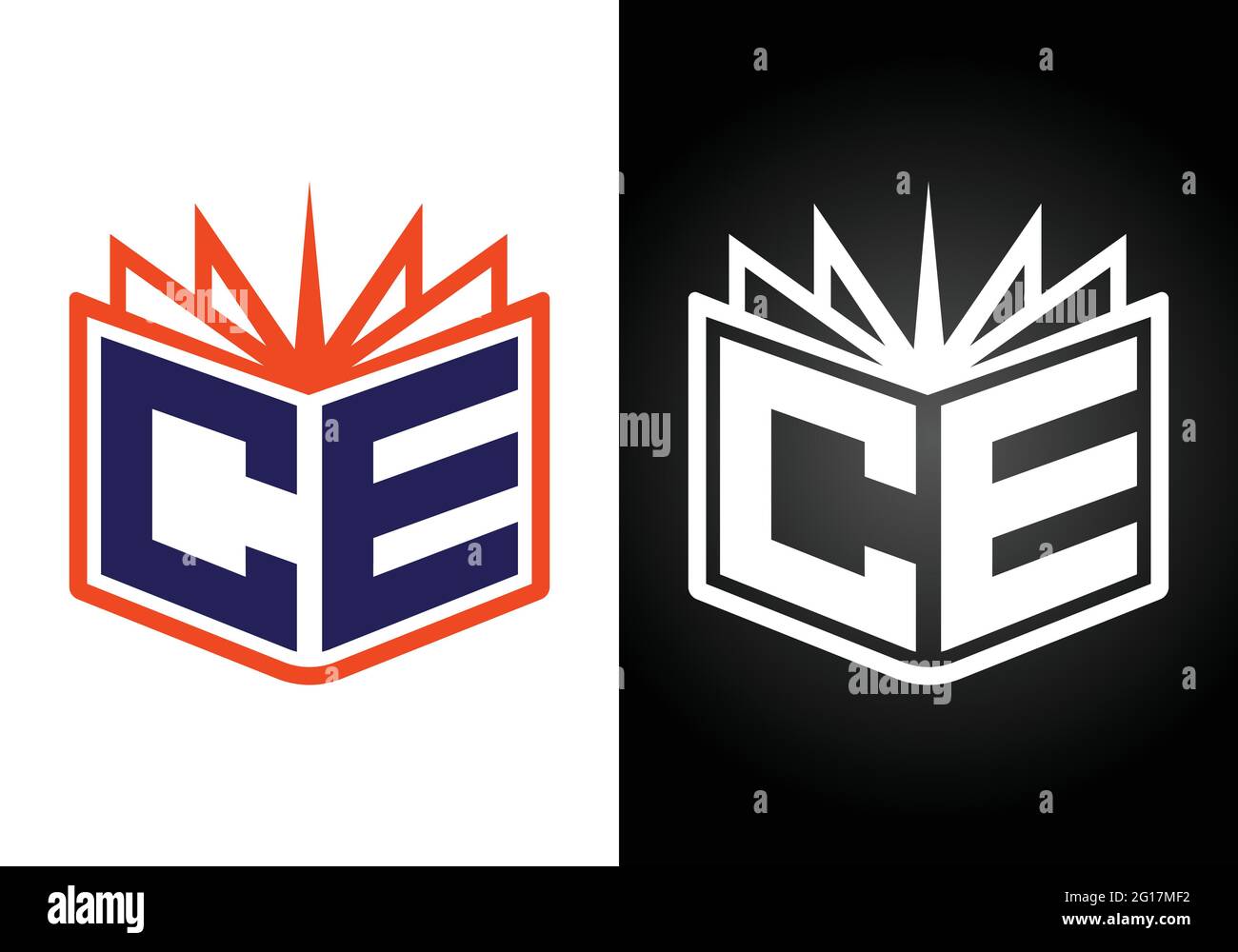 Initial Monogram Letter C E Logo Design Vector Template. C E Letter Logo Design Stock Vector