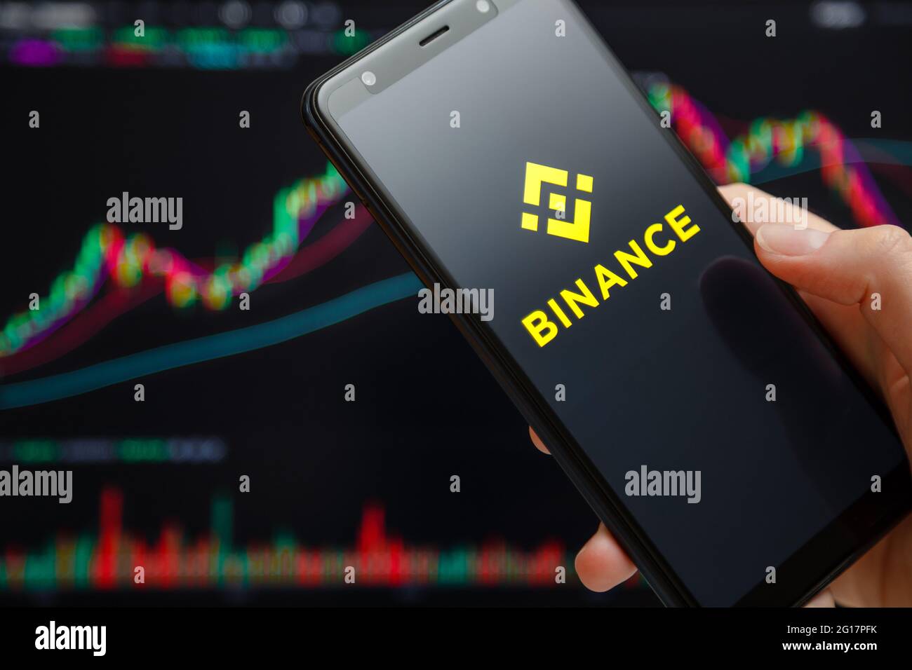 Ukraine, Odessa June, 1 2021 Binance mobile app running at