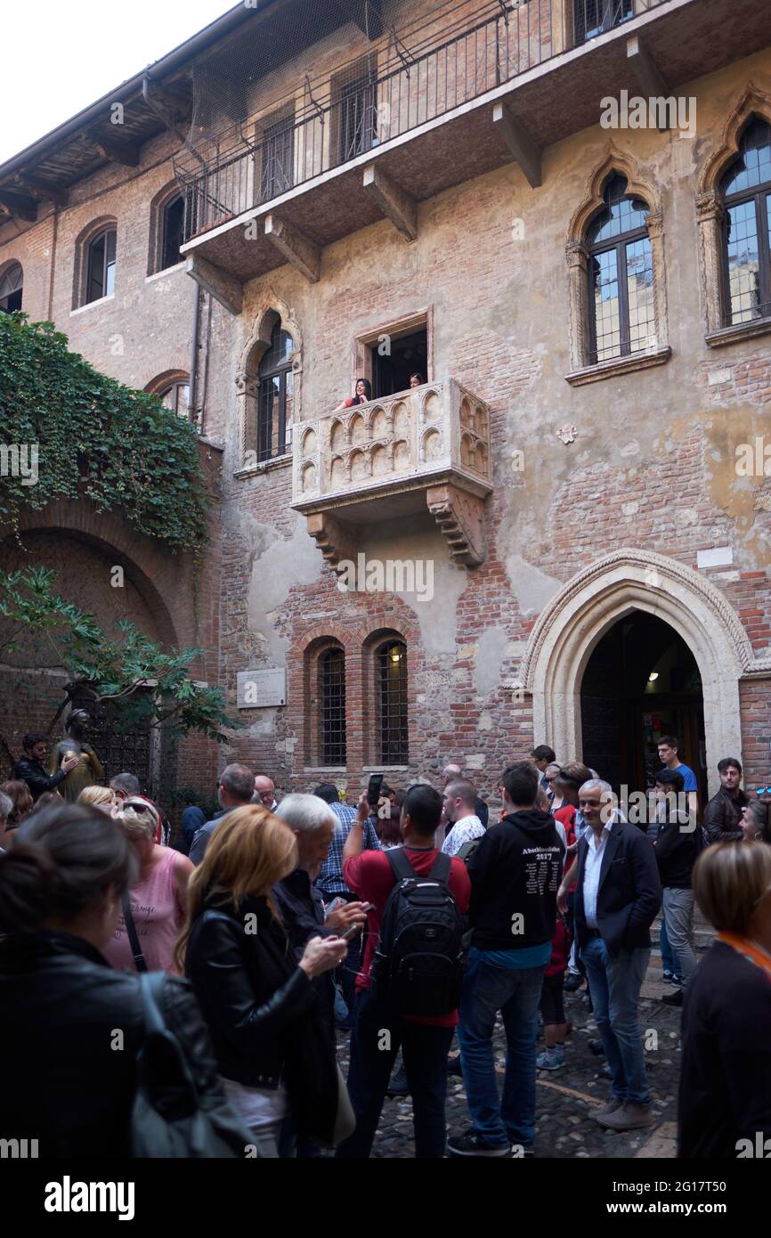 Casa di Giulietta museum, Verona, Italy, 2017 Stock Photo