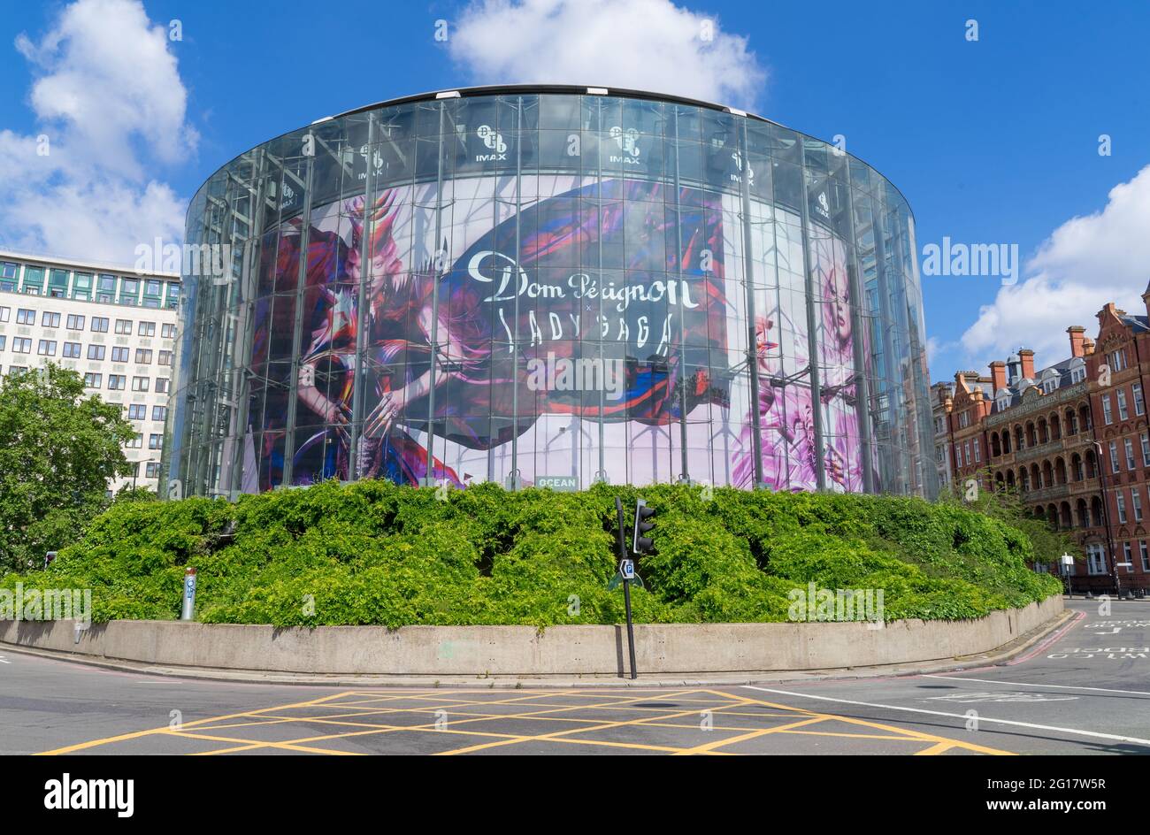 The Odeon BFI IMAX Cinema in Waterloo on s sunny day. London - 5th June 2021 Stock Photo