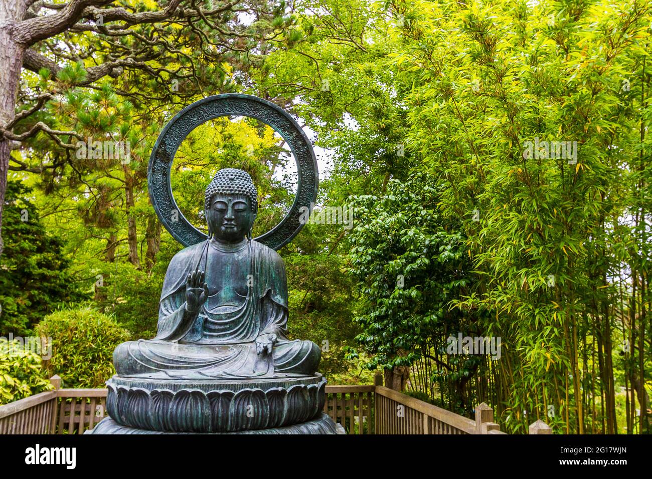 The Buddha Statue in Japanese Tea Garden, San Francisco Stock Photo