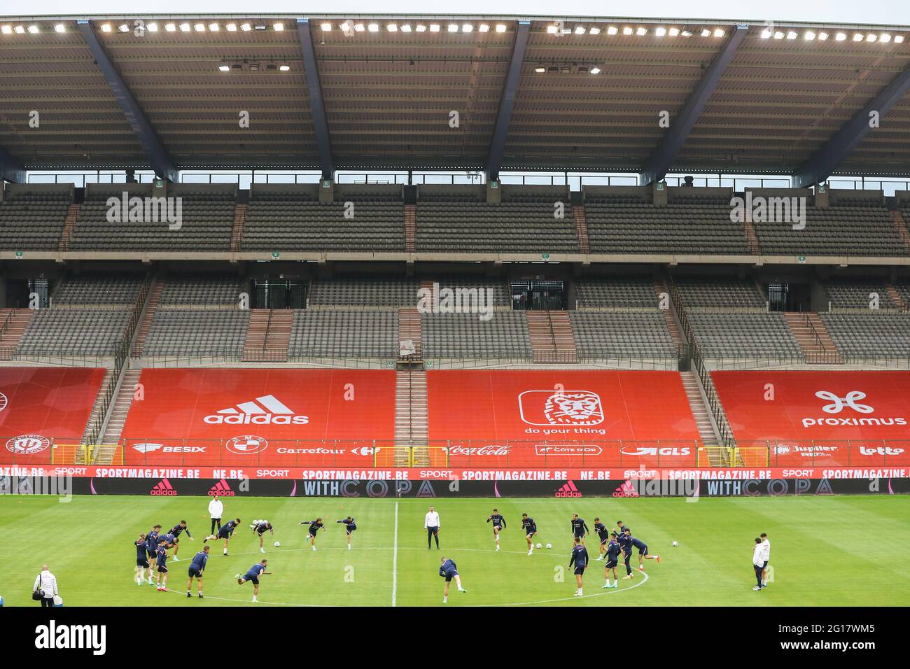 Croatia's players pictured during a training session of the national soccer team of Croatia, on Saturday 05 June 2021 in Brussels. Tomorrow the team w Stock Photo