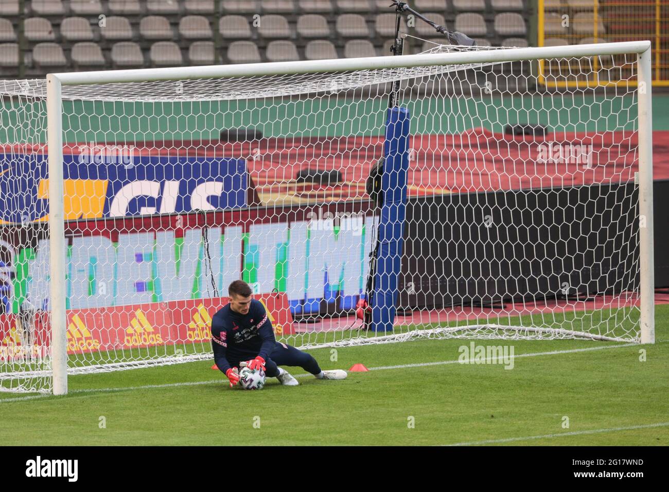 Croatia's players pictured during a training session of the national soccer team of Croatia, on Saturday 05 June 2021 in Brussels. Tomorrow the team w Stock Photo