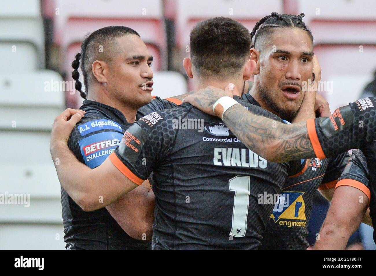 Leigh, England 5 June 2021 Jesse SeneLefao of Castleford Tigers