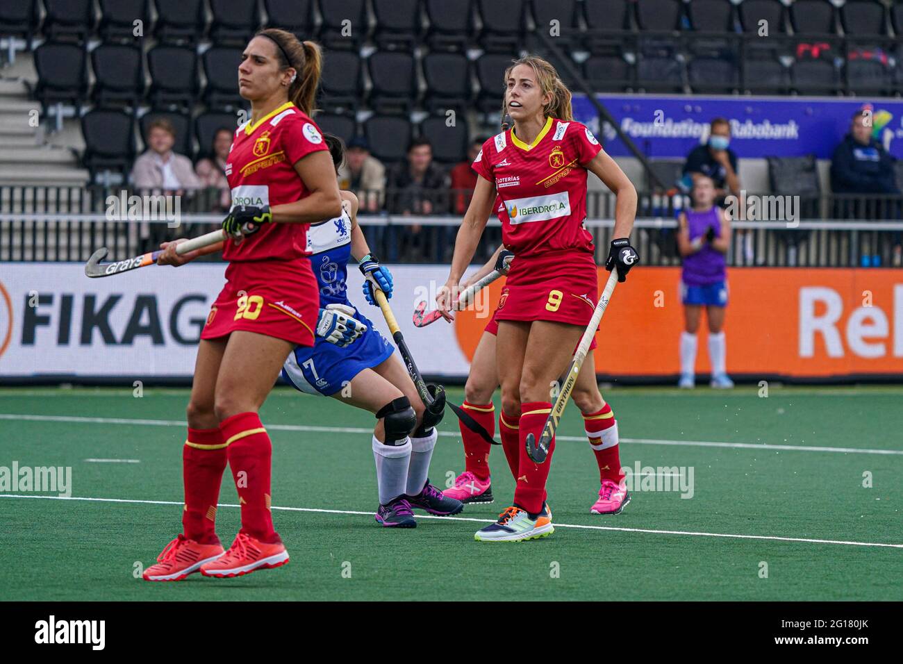 AMSTELVEEN, NETHERLANDS JUNE 5 during the Euro Hockey Championships match between Spain and