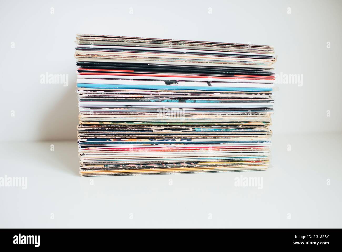 Stack of vinyl records, gramophone records collection Stock Photo Alamy