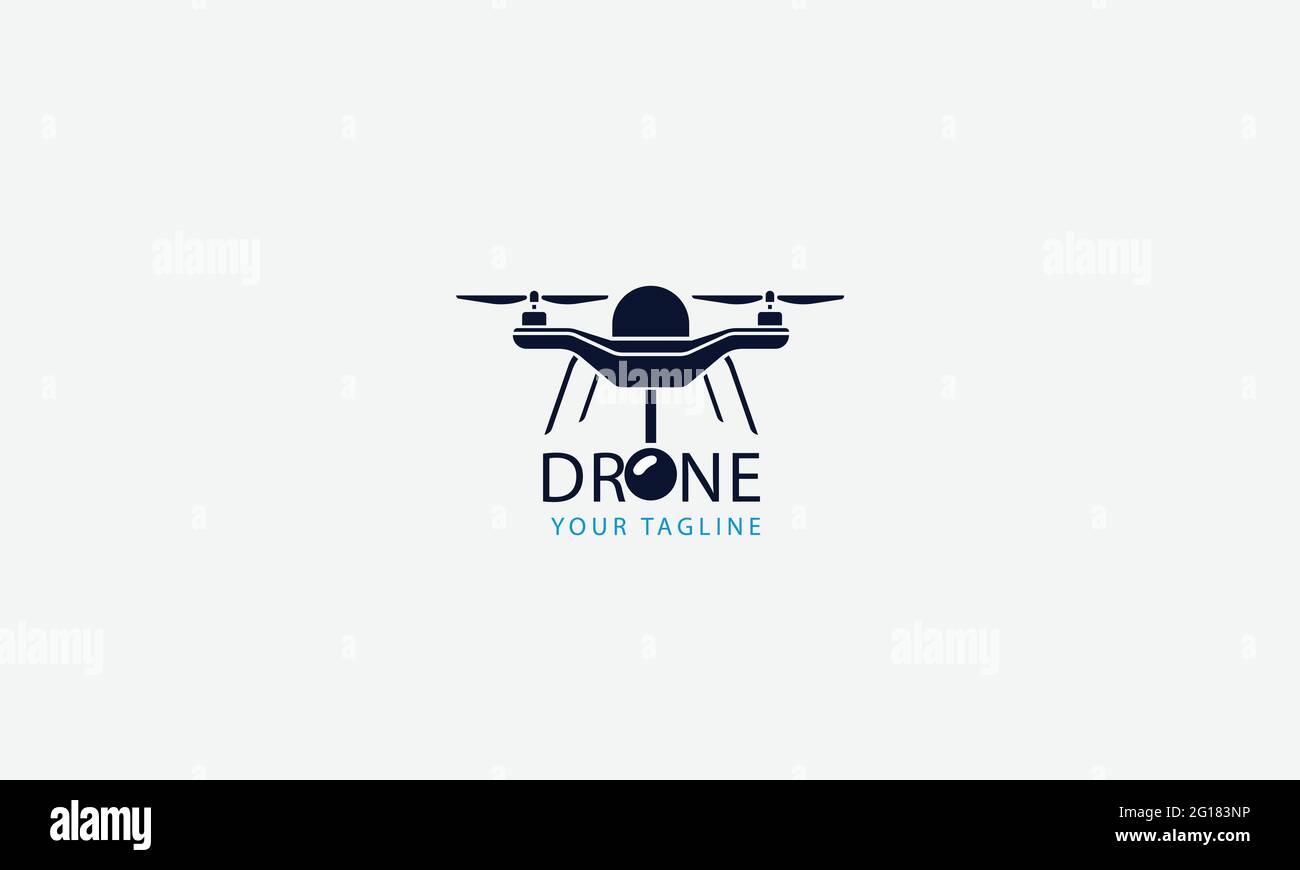 Drone camera vector logo design Stock Vector