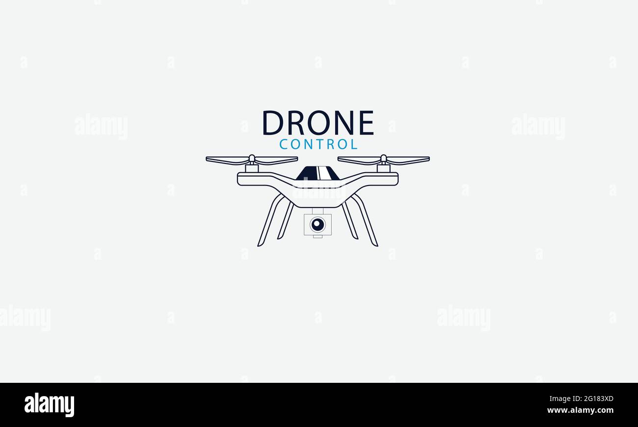 Drone camera vector logo design Stock Vector