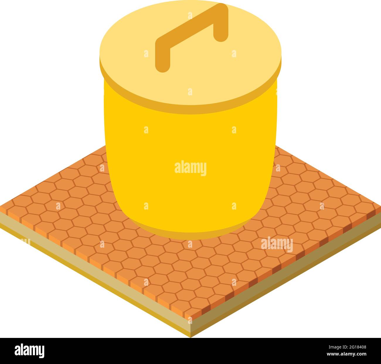 Wastebasket icon. Isometric illustration of wastebasket vector icon for