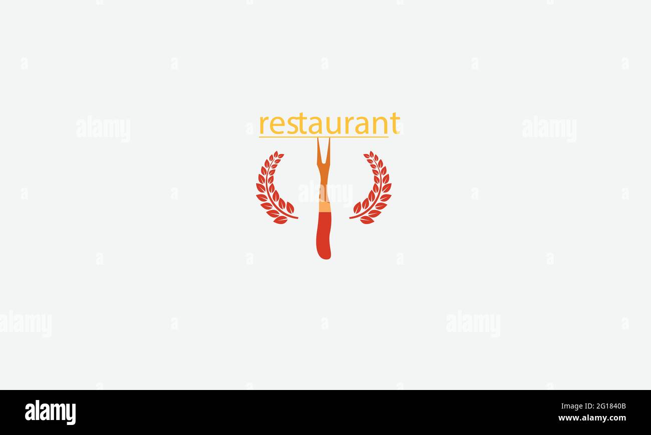Restaurant dish vector logo design Stock Vector