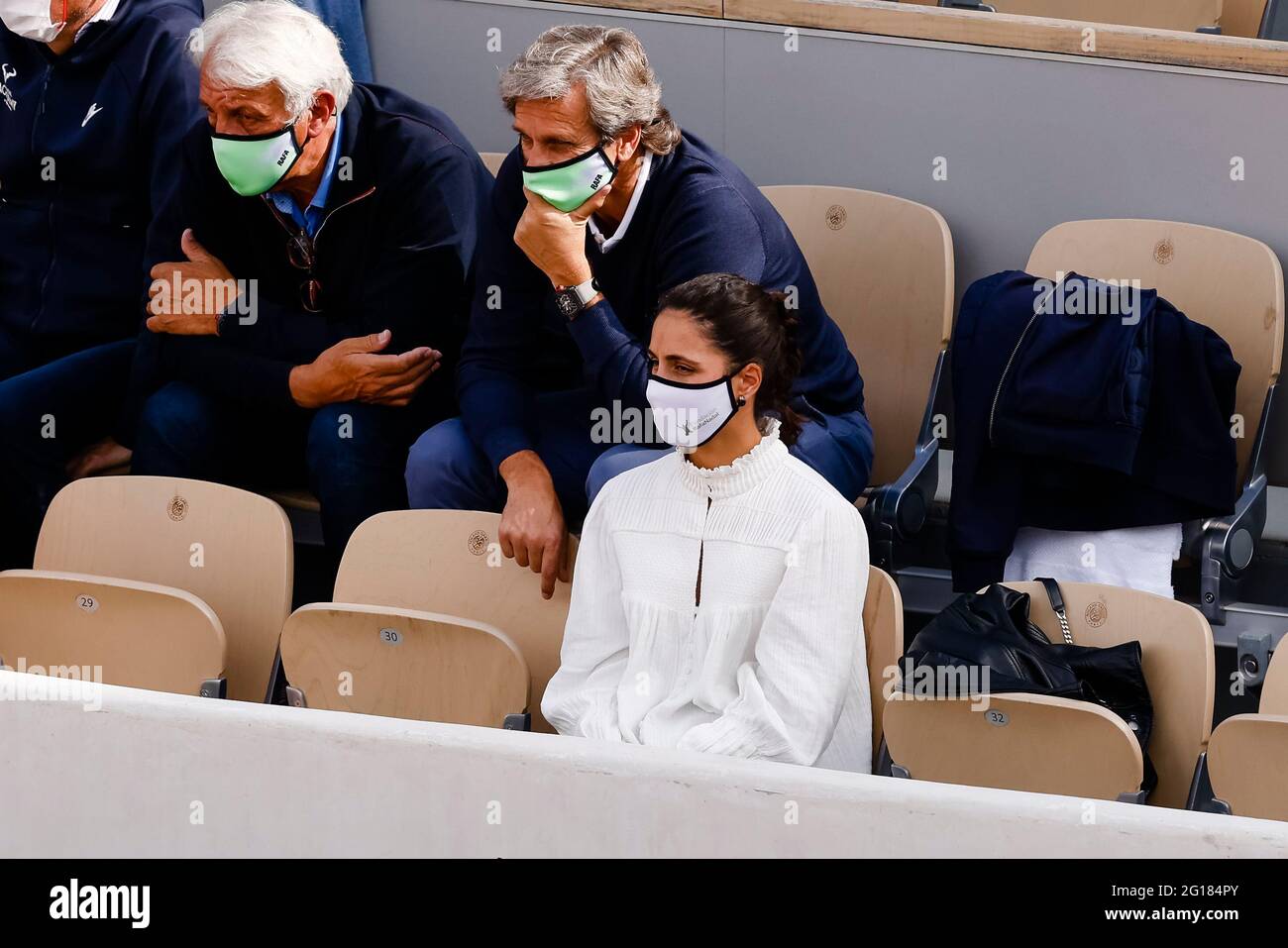 Paris, France. 5th June, 2021. Rafael Nadals wife Xisca ...