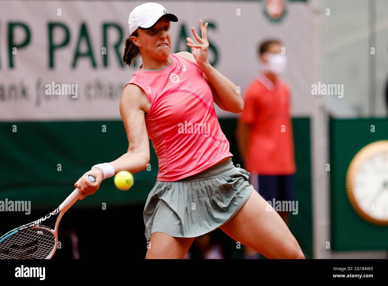 Paris France. 5th June 2021. Iga Swiatek from Poland at the 2021 French Open Grand Slam tennis tournament in Roland Garros Paris France. Frank Molter Alamy Live news Stock Photo Alamy