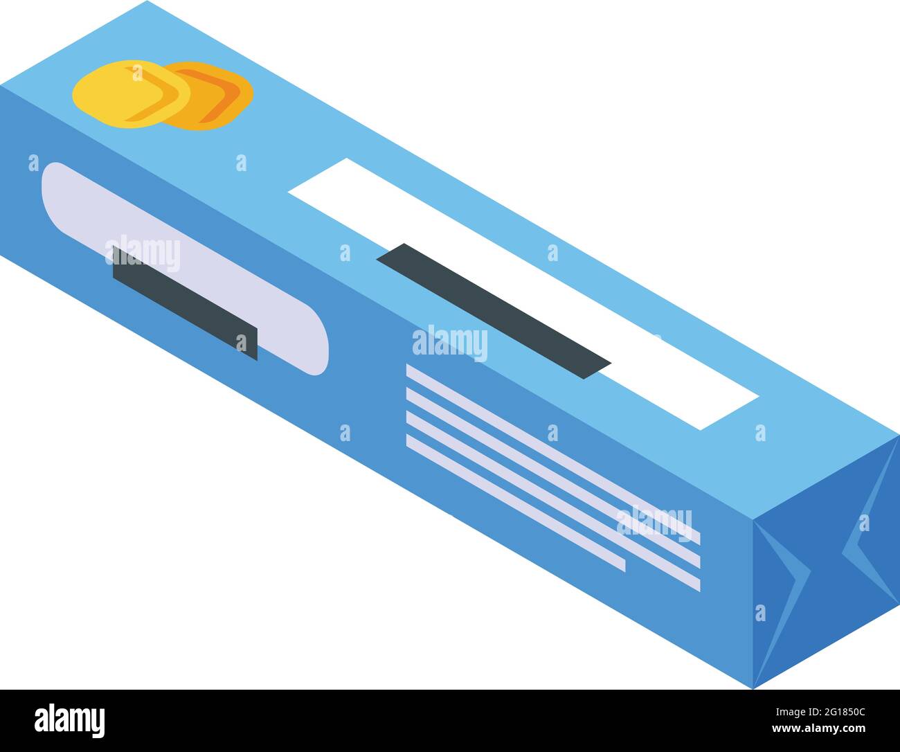 Cough drops pack icon. Isometric of Cough drops pack vector icon for