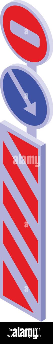 Road sign icon. Isometric of Road sign vector icon for web design ...